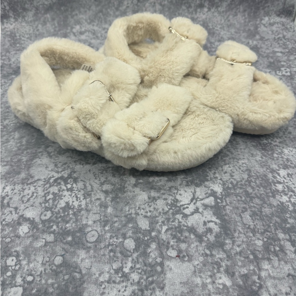 H&M FAUX FUR SANDALS